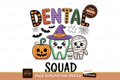 Halloween dental characters and pumpkins mummy Product Image 1