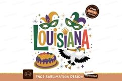 Louisiana Mardi Gras Vector Illustration Sublimation Product Image 1