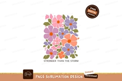 Colorful Flowers Sublimation Png Floral Design Product Image 1