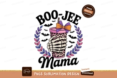 Skeleton hand holding leopard print cup with bow image Product Image 1