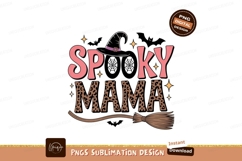 Spooky mama witch hat broom image Product Image 1