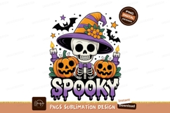 Skeleton witch pumpkins candles image Product Image 1
