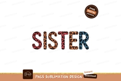 Sister Leopard Print Design Sublimation Png Product Image 1