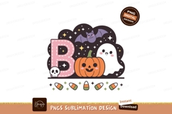 Boo Halloween characters and candy pumpkin ghost Product Image 1