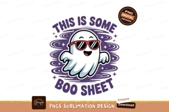 Cool ghost wearing sunglasses purple black Product Image 1