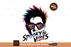 Man with pumpkin sunglasses and skull pumpkins halloween Product Image 1