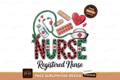Festive nurse medical symbols stethoscope heart Product Image 1