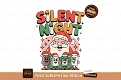Santa Claus and friends celebrating silent night christmas Product Image 1