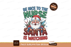 Santa nurse watching stethoscope syringe Product Image 1