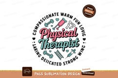 Physical therapist pink teal dumbbells Product Image 1