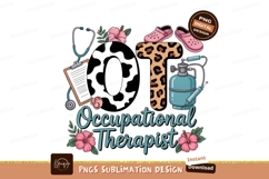 Occupational therapist medical tools and flowers stethoscope Product Image 1