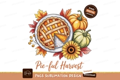 Autumn pie pumpkin sunflower harvest image Product Image 1