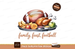 Roasted turkey football feast apple orange Product Image 1