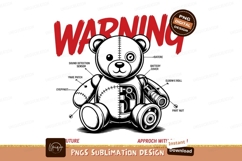 Red warning teddy bear future image Product Image 1