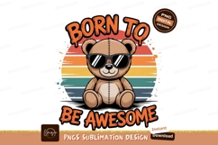 Cool teddy bear sunset phrase sunglasses orange Product Image 1