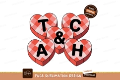 Hearts with letters and ampersand white Product Image 1