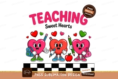 Hearts teaching school supplies pencils backpack Product Image 1