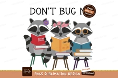 Raccoons Reading Books Dont Bug Me Product Image 1
