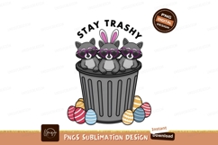 Easter Raccoons In Trash Can Sublimation Png Product Image 1