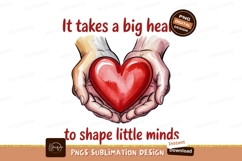 Caring hands holding red heart love care Product Image 1