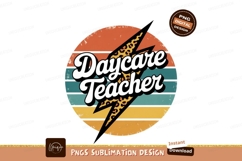 Daycare Teacher Retro Lightning Bolt image Product Image 1