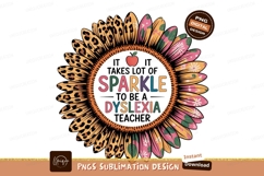 Sunflower sparkle dyslexia awareness apple Product Image 1