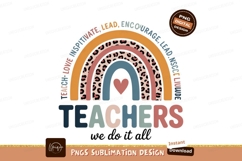 Rainbow heart teachers quote leopard Product Image 1