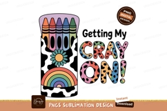 Colorful crayons rainbow flower image Product Image 1