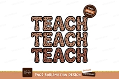 Leopard print teach letters education Product Image 1