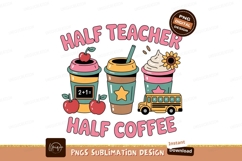 Teacher coffee apples bus sunflower image Product Image 1
