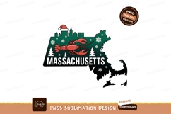 Red lobster state silhouette holiday christmas Product Image 1