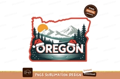 Oregon mountains sunset water trees image Product Image 1