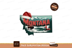 Montana fishing buffalo santa hat image Product Image 1