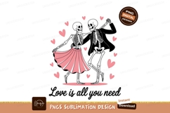 Dancing Skeletons Couple Romance Sublimation Png Product Image 1
