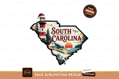 Lighthouse house sunset coastal trees image Product Image 1