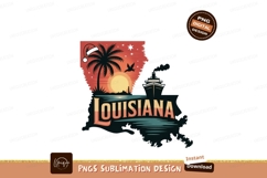 Louisiana sunset cruise palm tree image Product Image 1