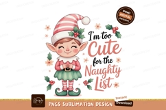 Elf character with festive adornments christmas cute Product Image 1