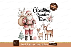 Santa Claus with Reindeer and Christmas Tree fawn Product Image 1