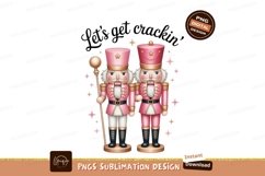 Pink nutcracker soldiers with stars festive Product Image 1