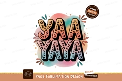 Yaya Leopard Print Letters text Product Image 1