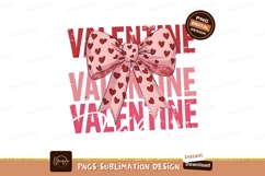 Valentine Bow And Text Sublimation Png Product Image 1