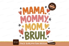 Mama Mommy Mom Bruh hearts Product Image 1