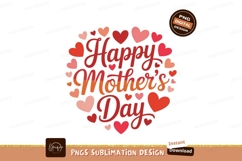 Happy Mothers Day hearts pink orange Product Image 1