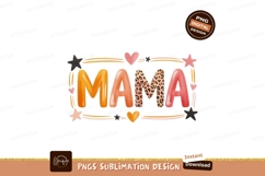 Mama leopard print heart stars image Product Image 1