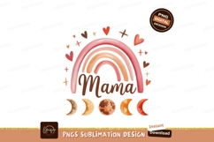 Mama rainbow moon phases hearts image Product Image 1