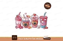Valentine Themed Doodle Drink Illustration Art Product Image 1