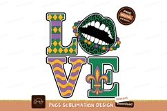 Mardi Gras love lips and letters image Product Image 1