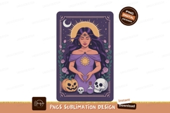 Woman sun moon stars roses skull pumpkin potion image Product Image 1