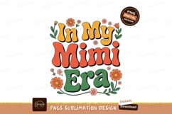 In My Mimi Era Floral Retro Design text graphic Product Image 1