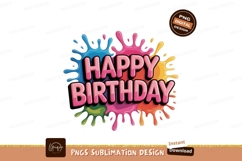 Colorful happy birthday splash celebration Product Image 1